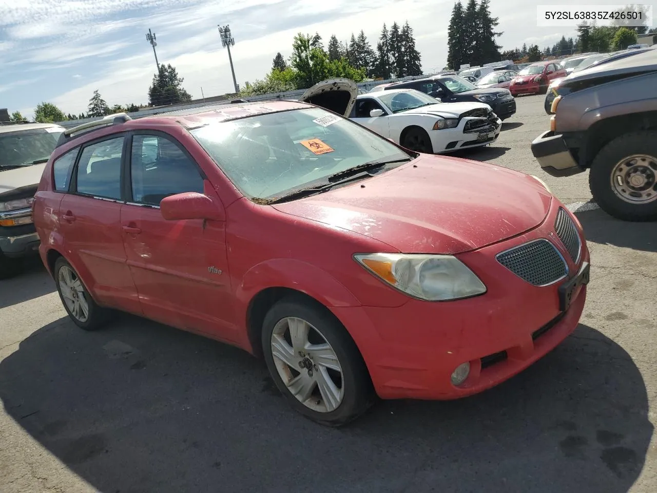 2005 Pontiac Vibe VIN: 5Y2SL63835Z426501 Lot: 58692784