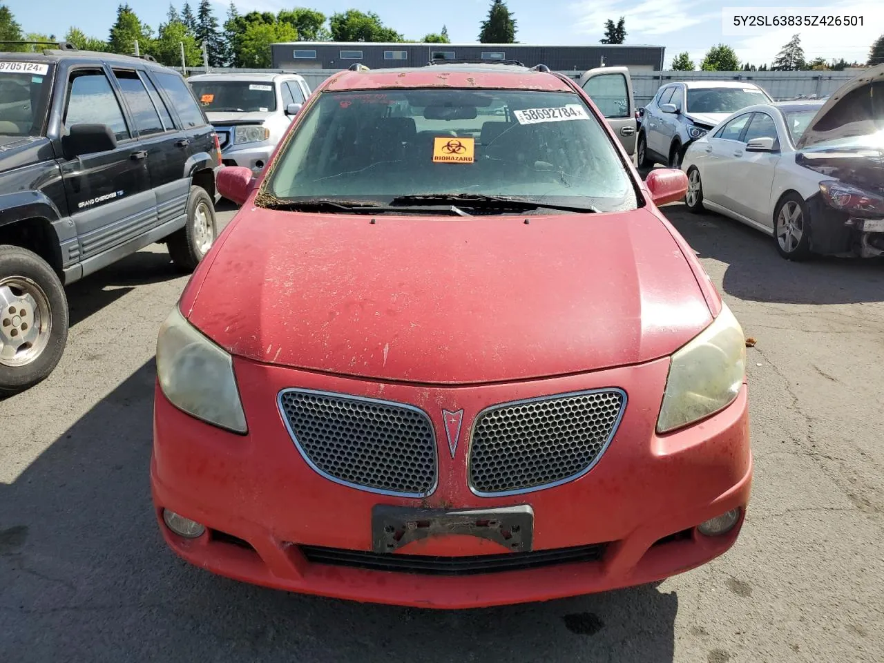 2005 Pontiac Vibe VIN: 5Y2SL63835Z426501 Lot: 58692784