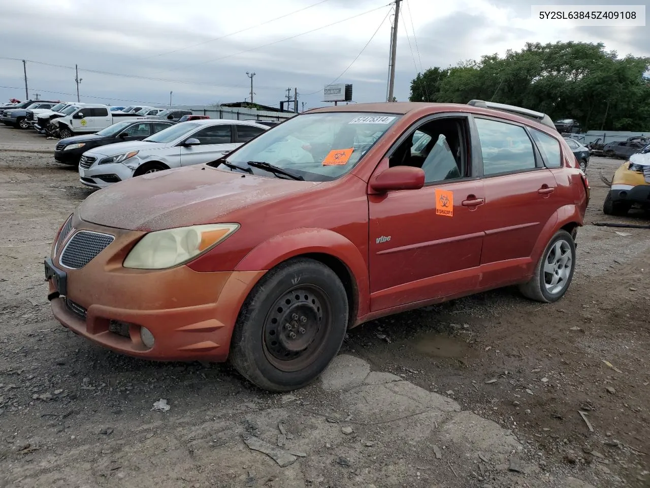 2005 Pontiac Vibe VIN: 5Y2SL63845Z409108 Lot: 62222674