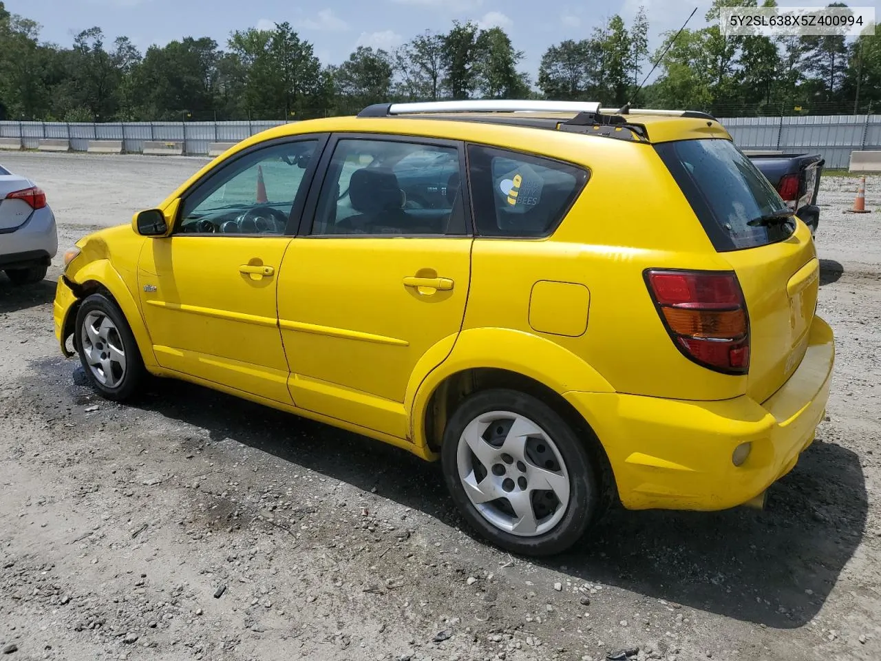 2005 Pontiac Vibe VIN: 5Y2SL638X5Z400994 Lot: 65955044