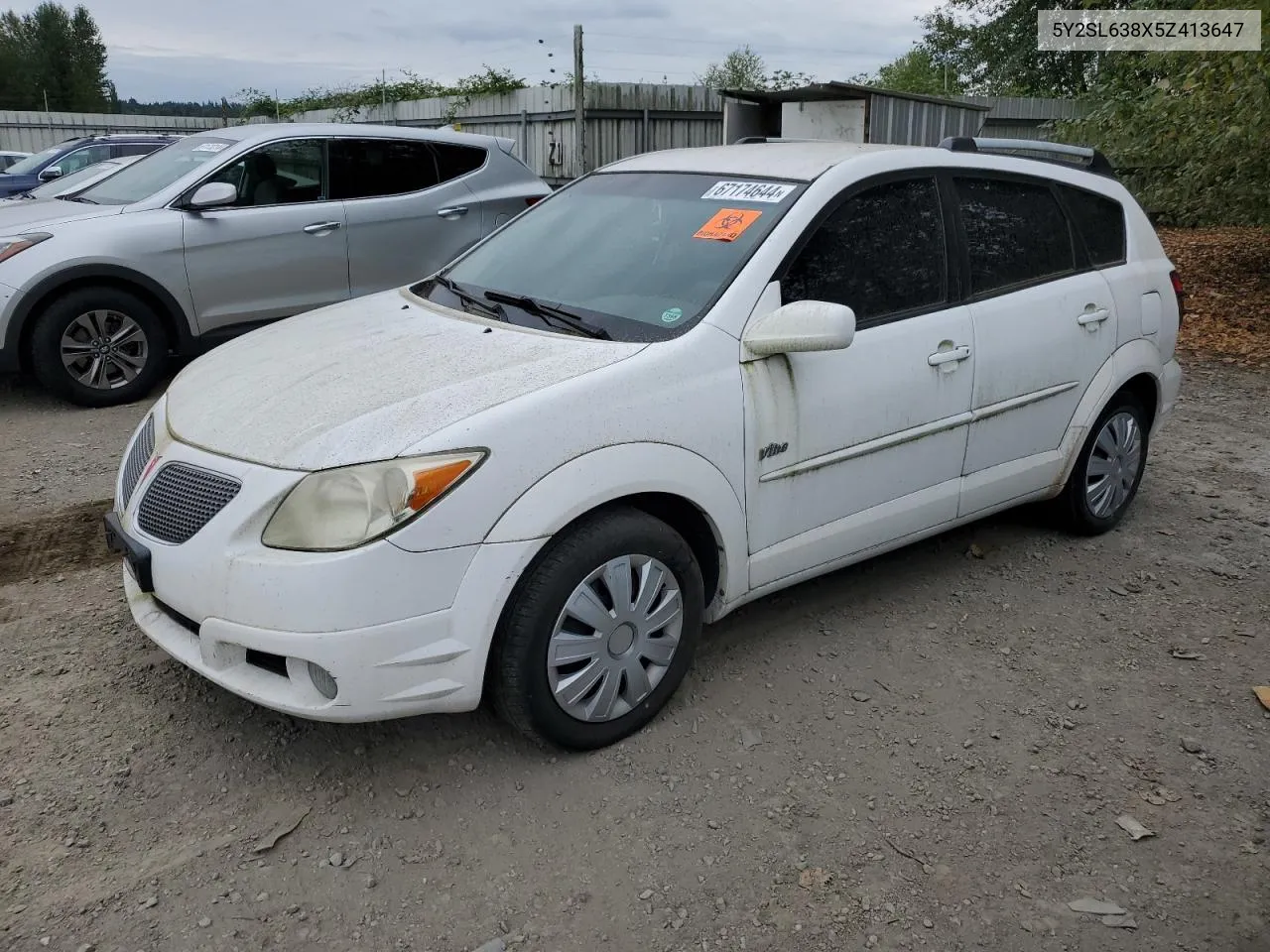 2005 Pontiac Vibe VIN: 5Y2SL638X5Z413647 Lot: 67174644