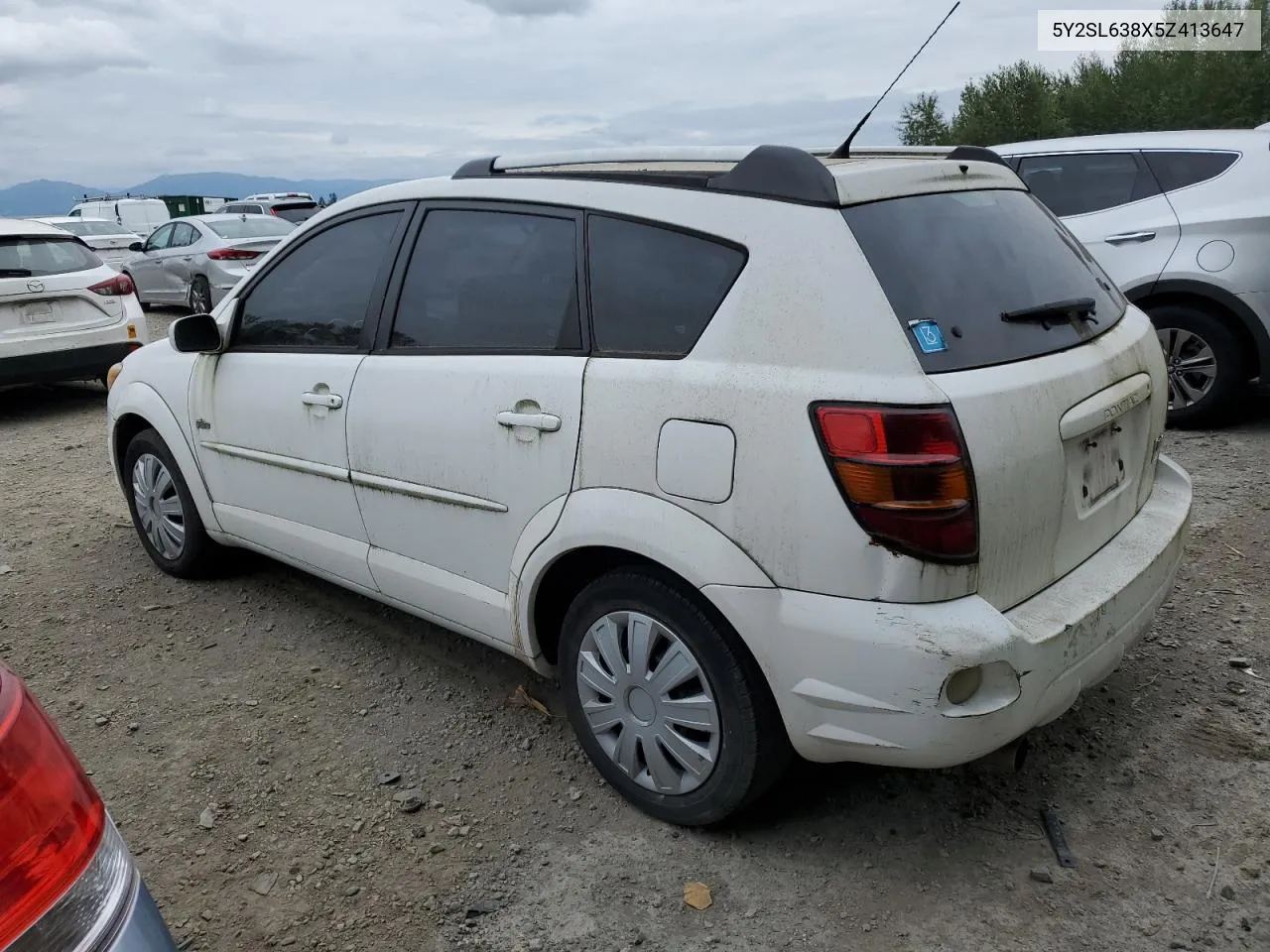 2005 Pontiac Vibe VIN: 5Y2SL638X5Z413647 Lot: 67174644