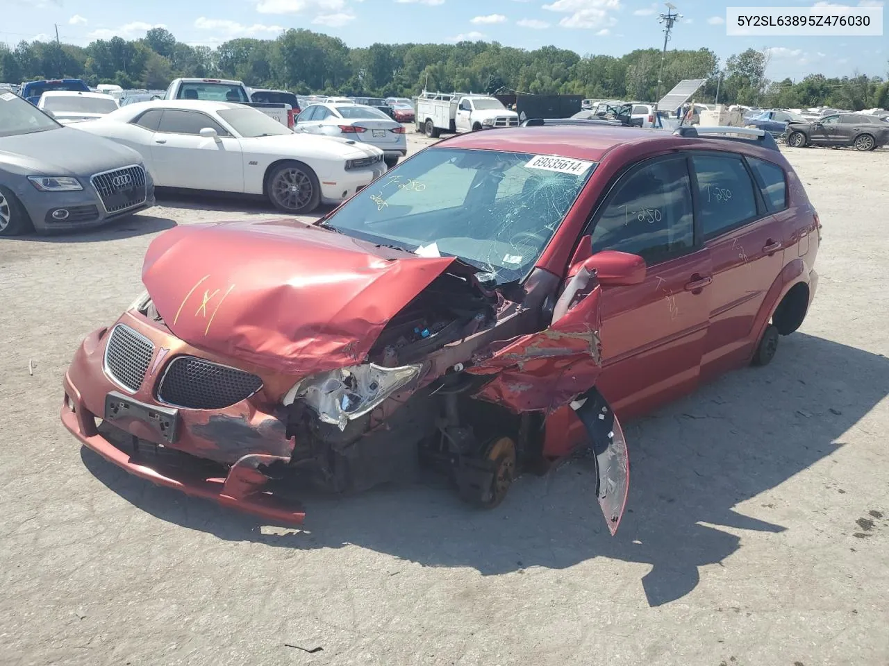 2005 Pontiac Vibe VIN: 5Y2SL63895Z476030 Lot: 69835614