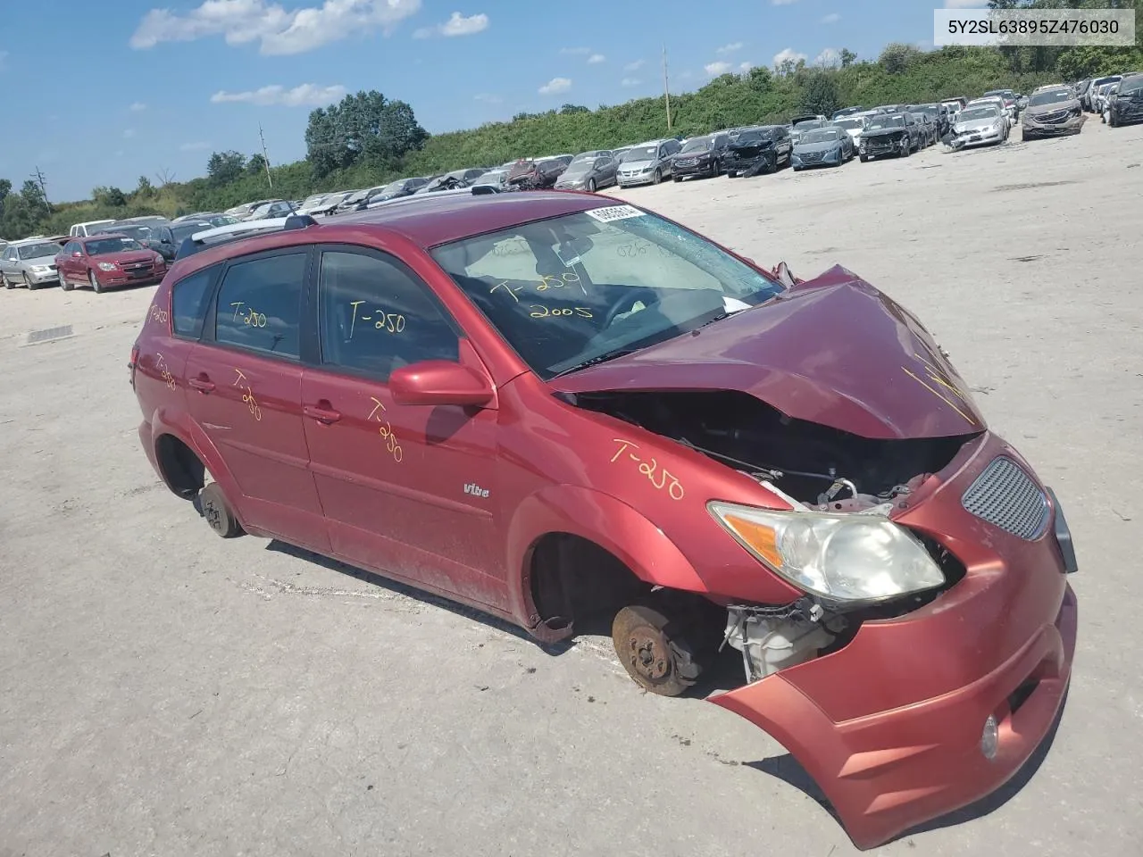 2005 Pontiac Vibe VIN: 5Y2SL63895Z476030 Lot: 69835614