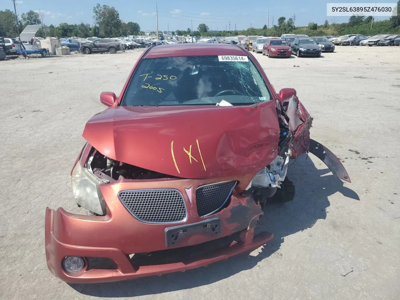 2005 Pontiac Vibe VIN: 5Y2SL63895Z476030 Lot: 69835614