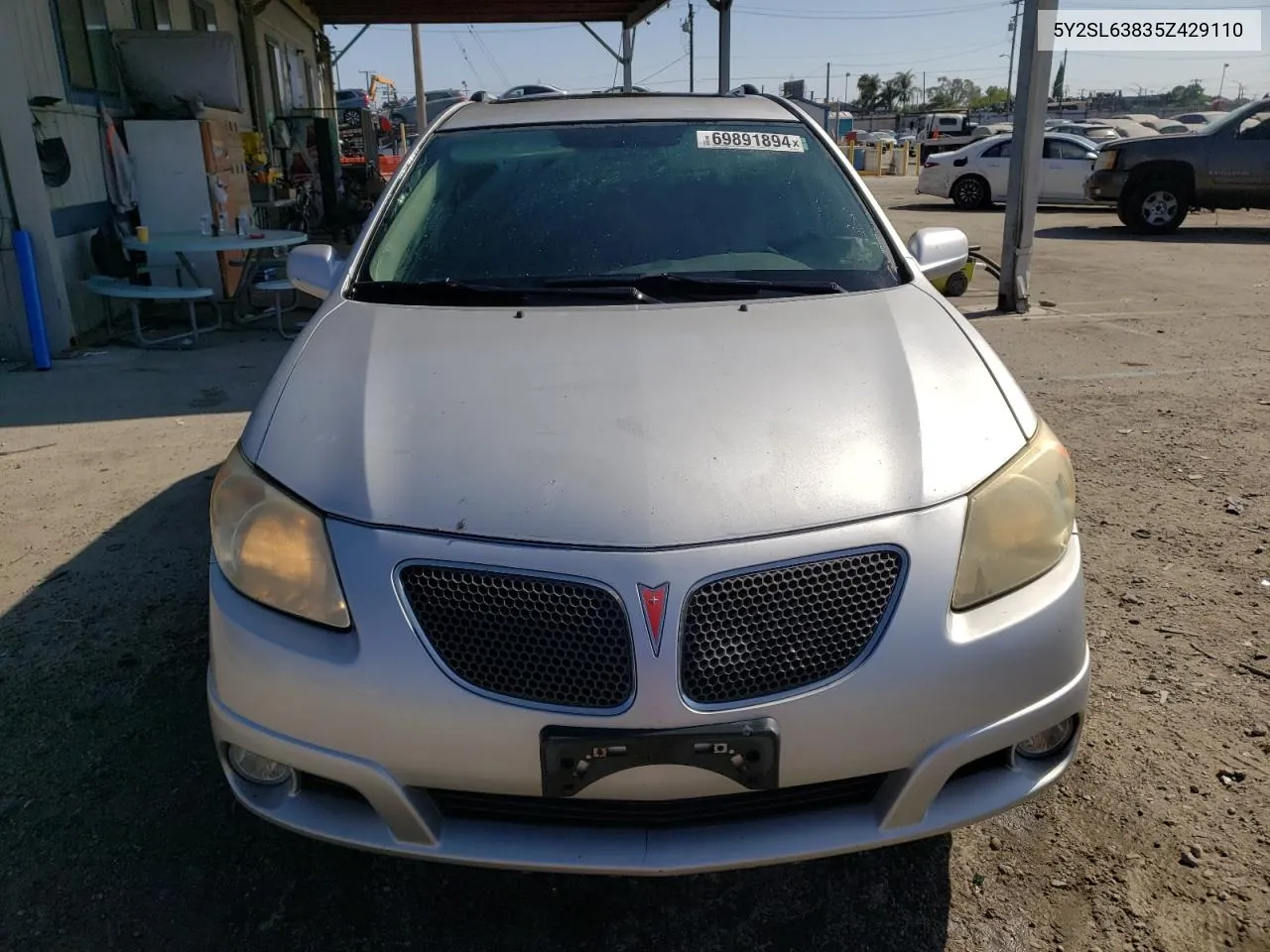 2005 Pontiac Vibe VIN: 5Y2SL63835Z429110 Lot: 69891894