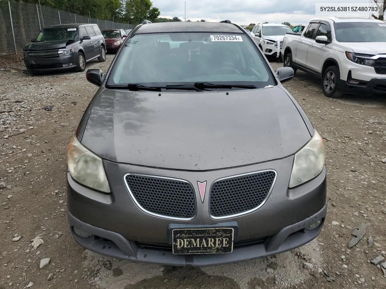 2005 Pontiac Vibe VIN: 5Y2SL63815Z480783 Lot: 70267334