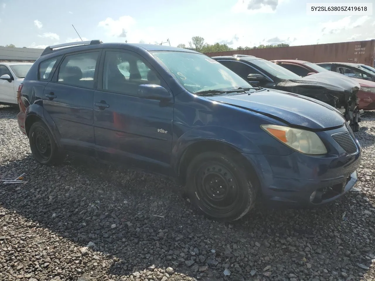 2005 Pontiac Vibe VIN: 5Y2SL63805Z419618 Lot: 70692834