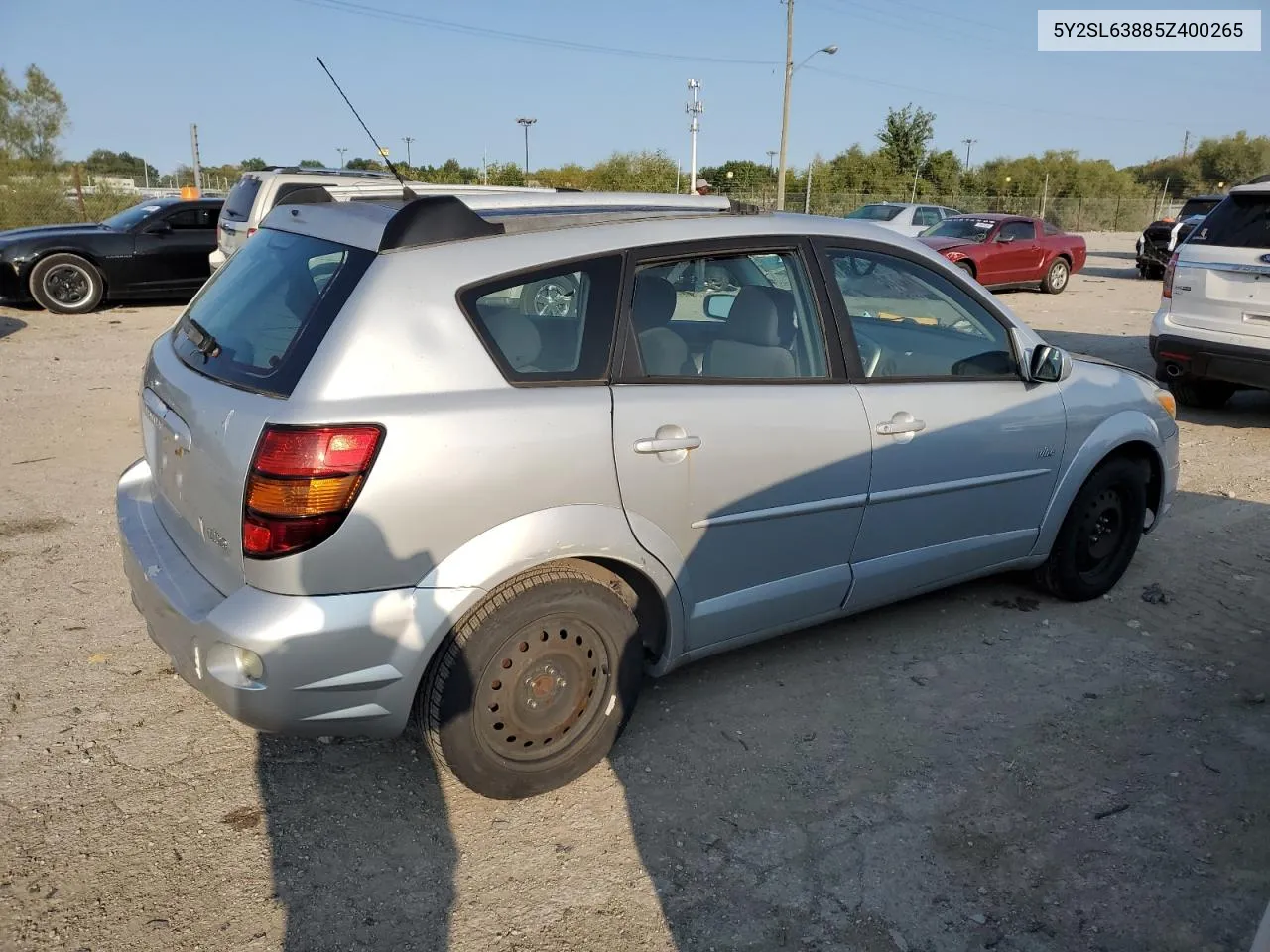 2005 Pontiac Vibe VIN: 5Y2SL63885Z400265 Lot: 70901654