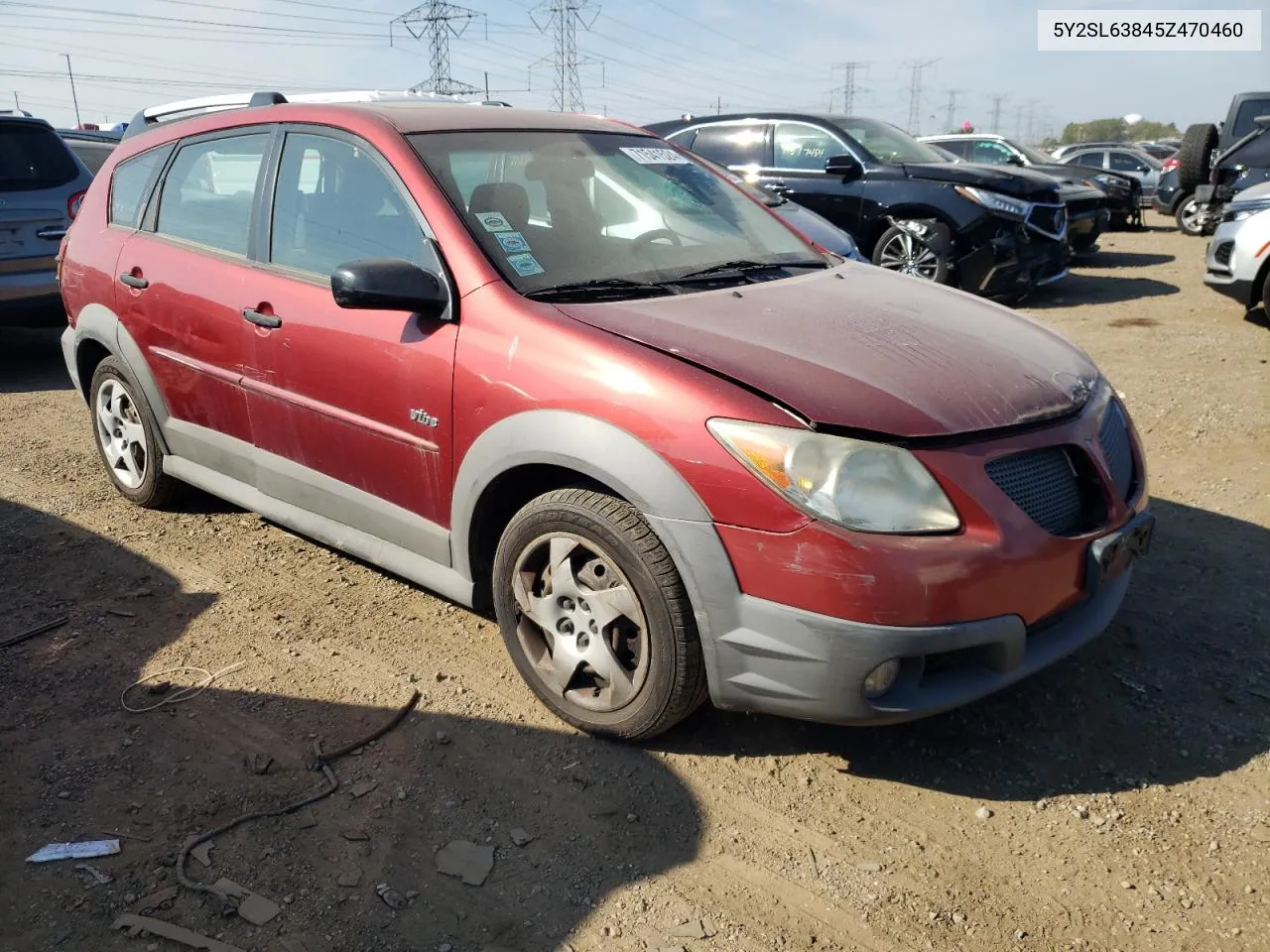 2005 Pontiac Vibe VIN: 5Y2SL63845Z470460 Lot: 71541524