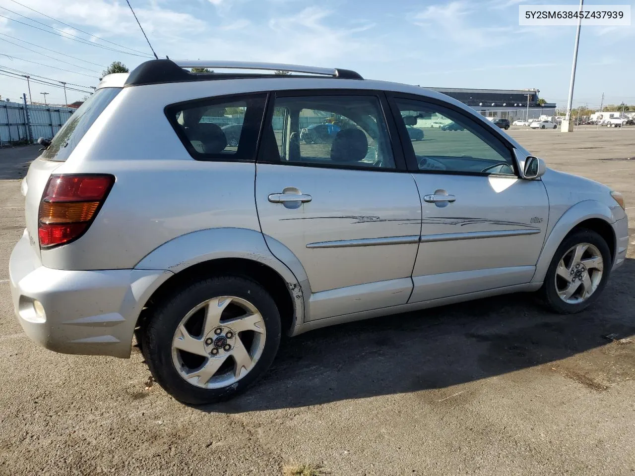 2005 Pontiac Vibe VIN: 5Y2SM63845Z437939 Lot: 72503894