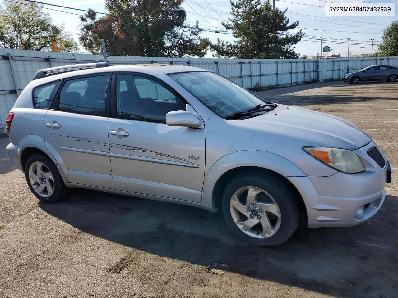 2005 Pontiac Vibe VIN: 5Y2SM63845Z437939 Lot: 72503894