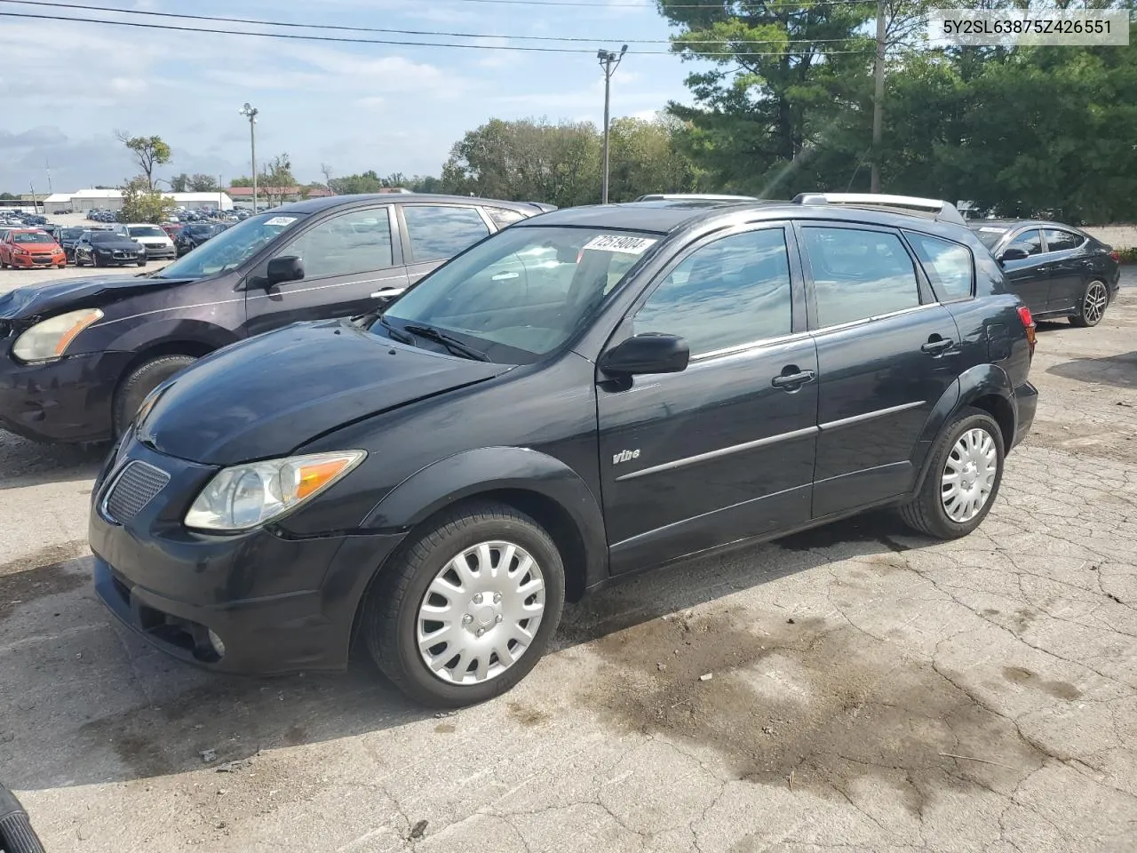 2005 Pontiac Vibe VIN: 5Y2SL63875Z426551 Lot: 72519004