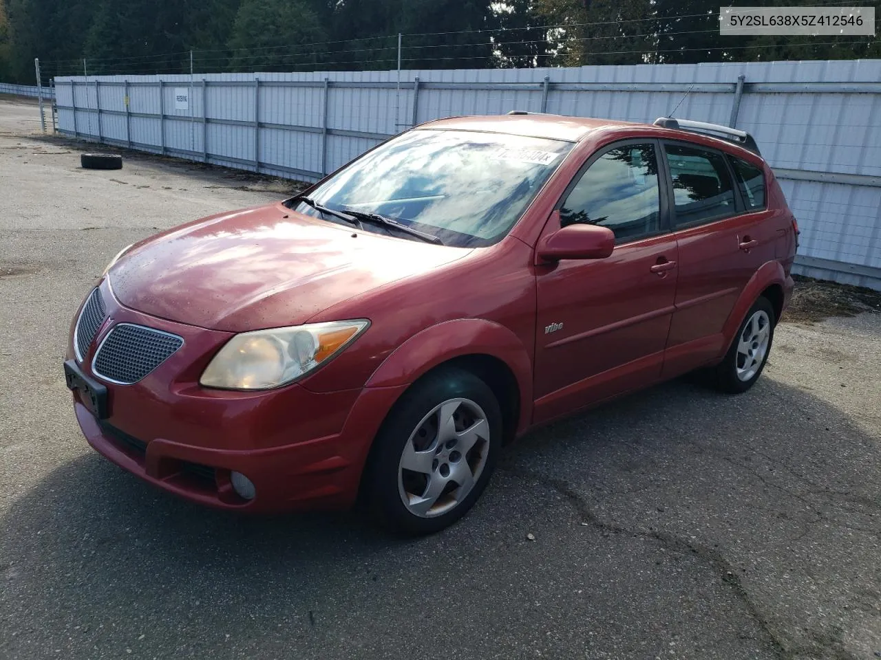 2005 Pontiac Vibe VIN: 5Y2SL638X5Z412546 Lot: 72786404