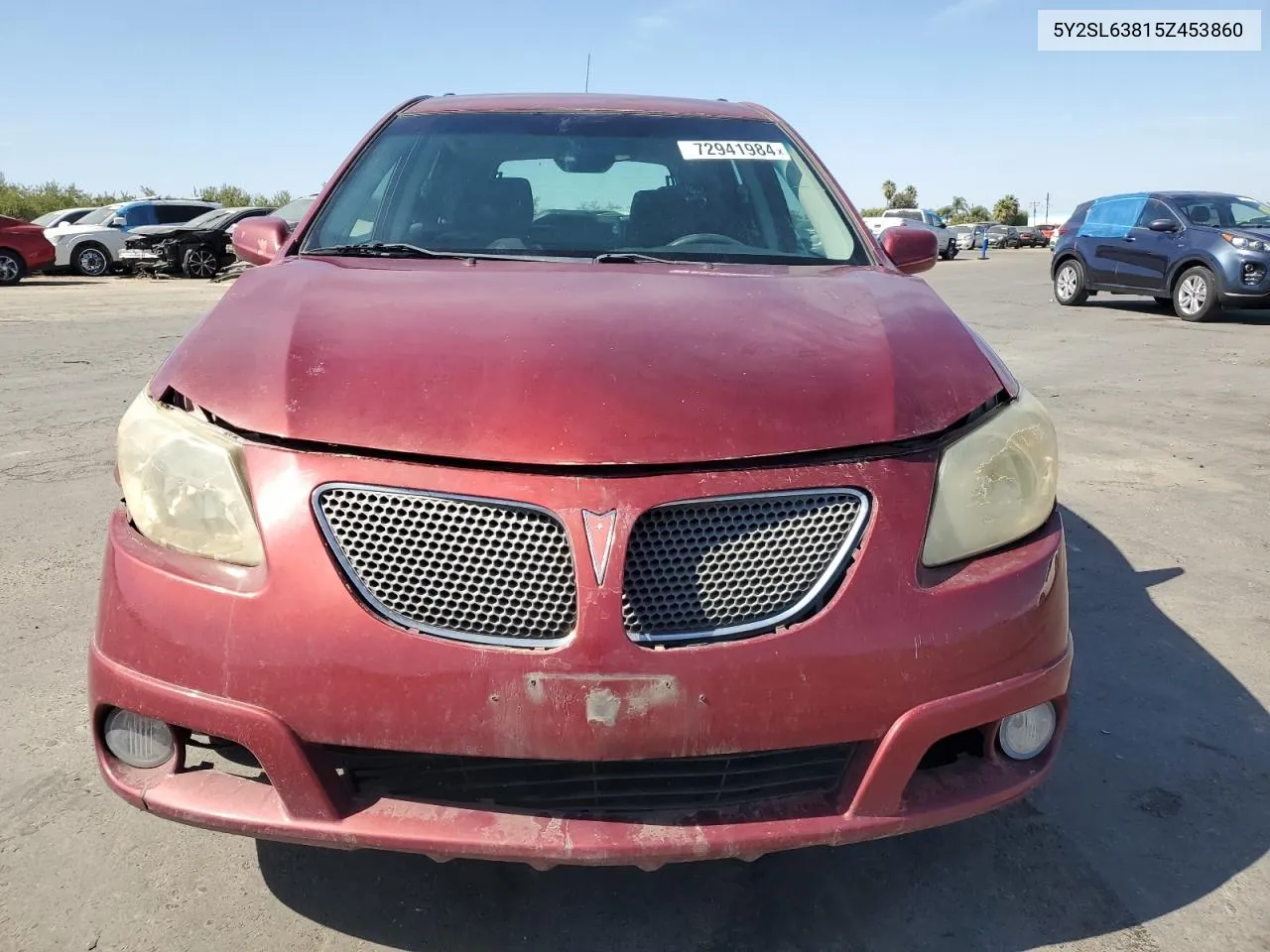 2005 Pontiac Vibe VIN: 5Y2SL63815Z453860 Lot: 72941984