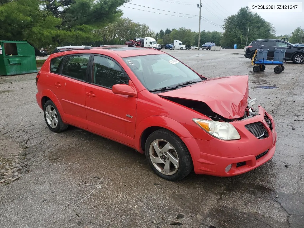 2005 Pontiac Vibe VIN: 5Y2SL63815Z421247 Lot: 73140504