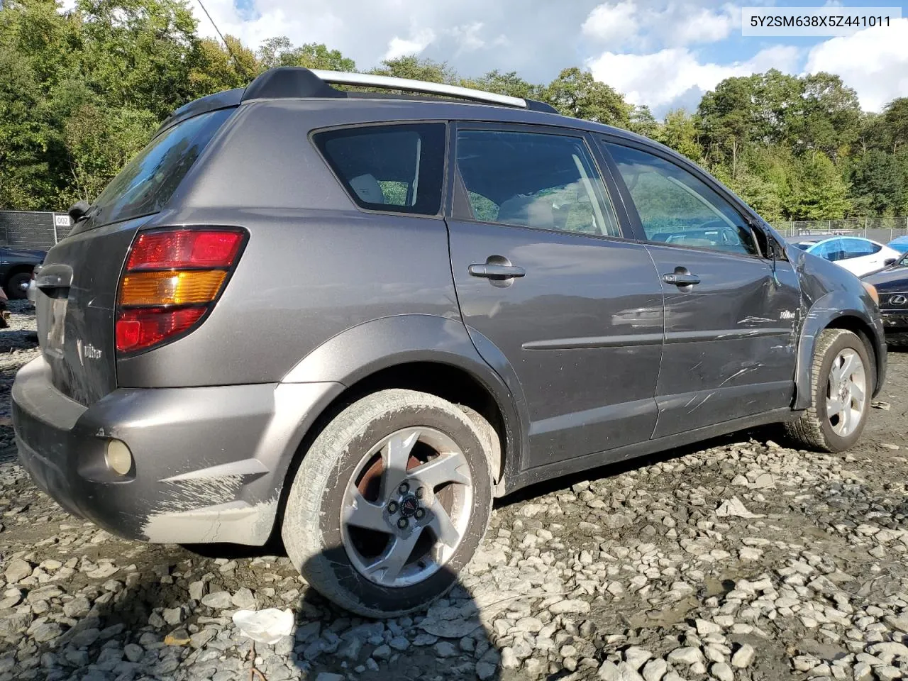 2005 Pontiac Vibe VIN: 5Y2SM638X5Z441011 Lot: 73820424