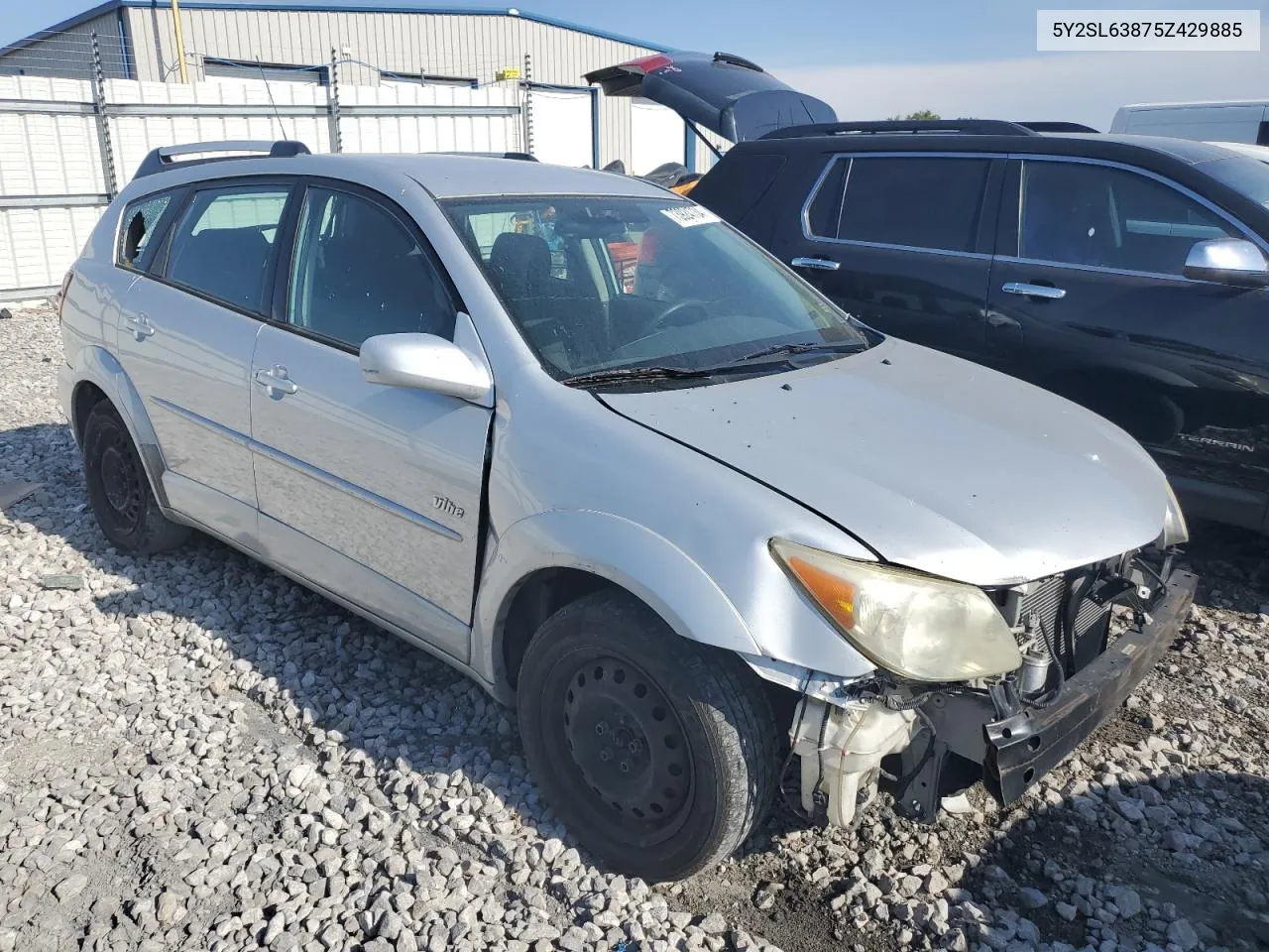 2005 Pontiac Vibe VIN: 5Y2SL63875Z429885 Lot: 73924734