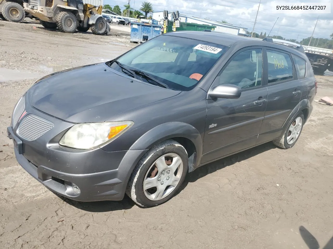 2005 Pontiac Vibe VIN: 5Y2SL66845Z447207 Lot: 74093194