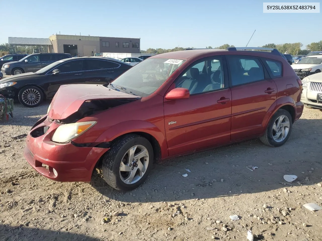 2005 Pontiac Vibe VIN: 5Y2SL638X5Z483794 Lot: 74104044