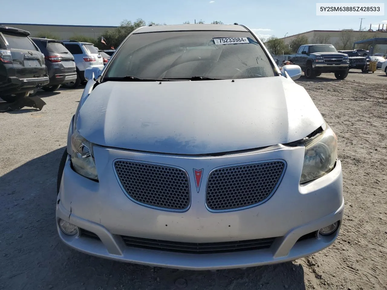 2005 Pontiac Vibe VIN: 5Y2SM63885Z428533 Lot: 75233984