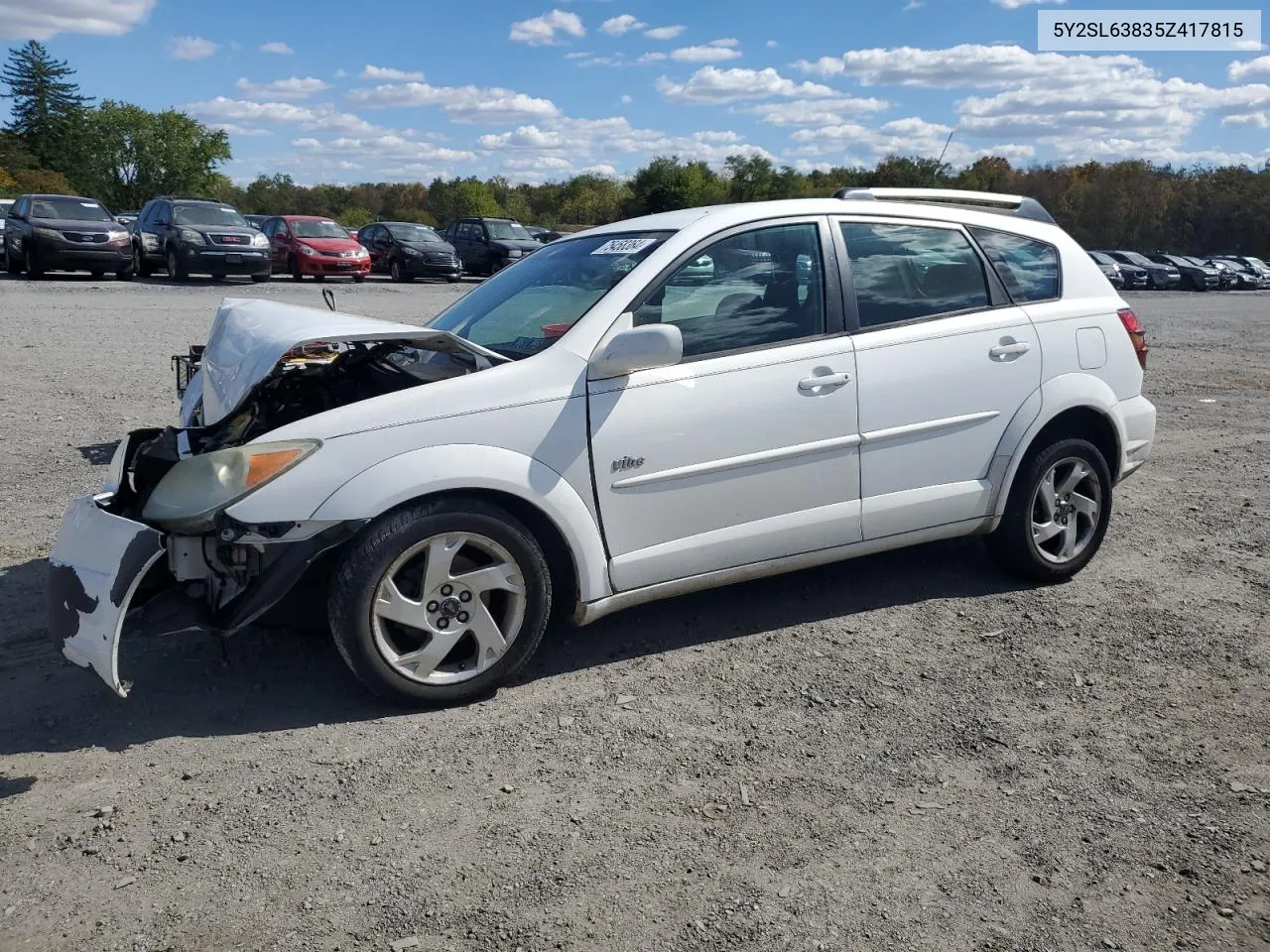 2005 Pontiac Vibe VIN: 5Y2SL63835Z417815 Lot: 75458364