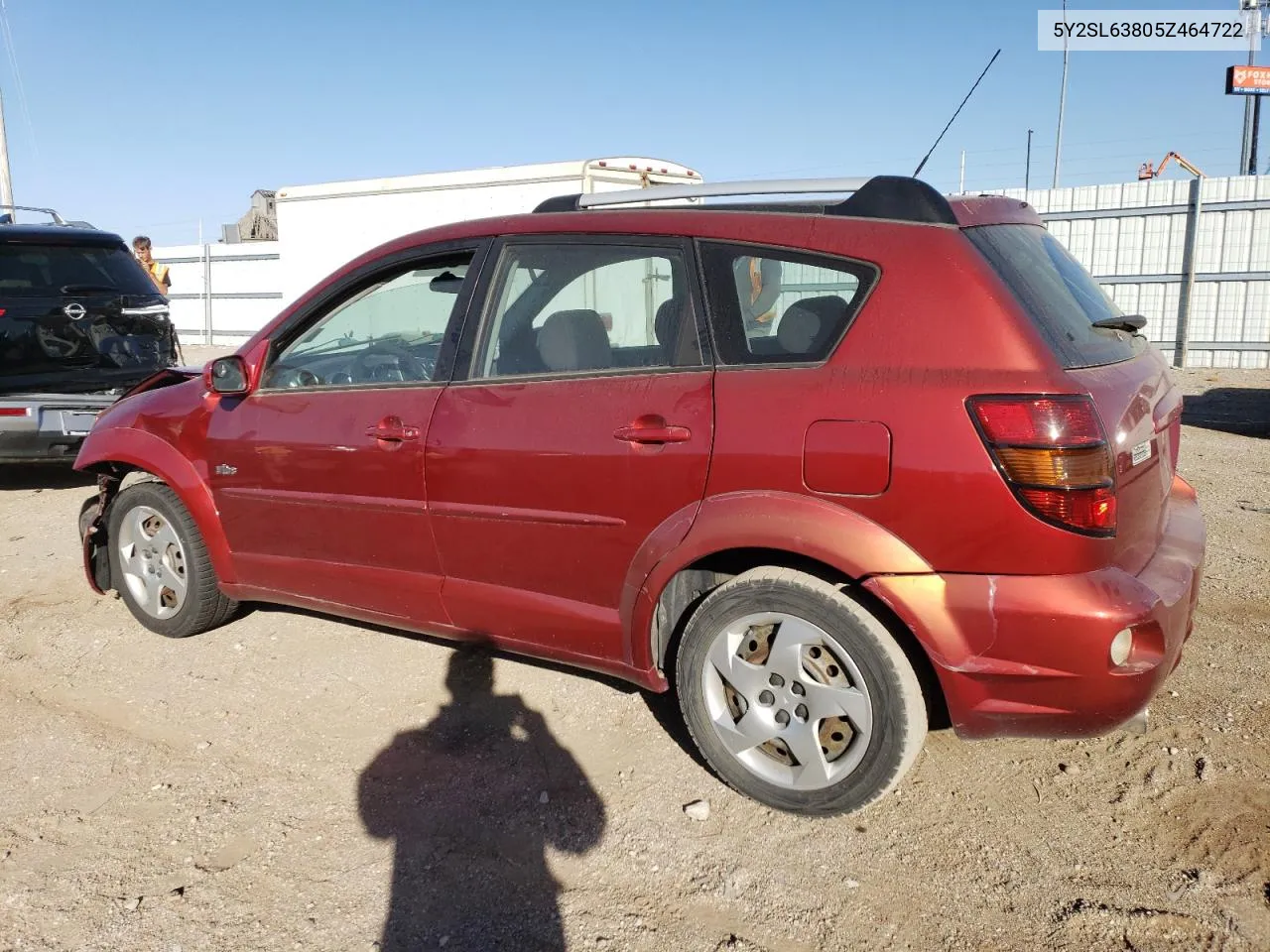 2005 Pontiac Vibe VIN: 5Y2SL63805Z464722 Lot: 75618334