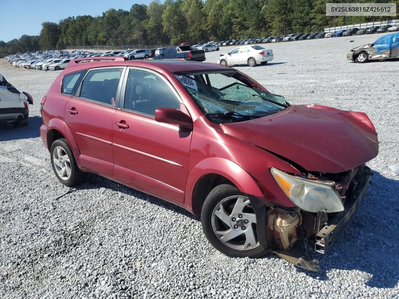 2005 Pontiac Vibe VIN: 5Y2SL63815Z426612 Lot: 76698394