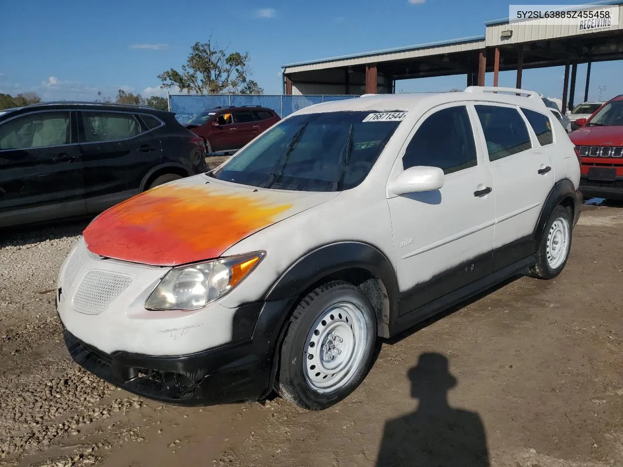 2005 Pontiac Vibe VIN: 5Y2SL63885Z455458 Lot: 76871544