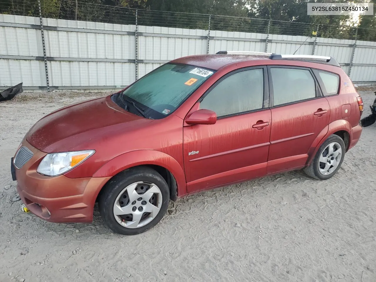 2005 Pontiac Vibe VIN: 5Y2SL63815Z450134 Lot: 77166104