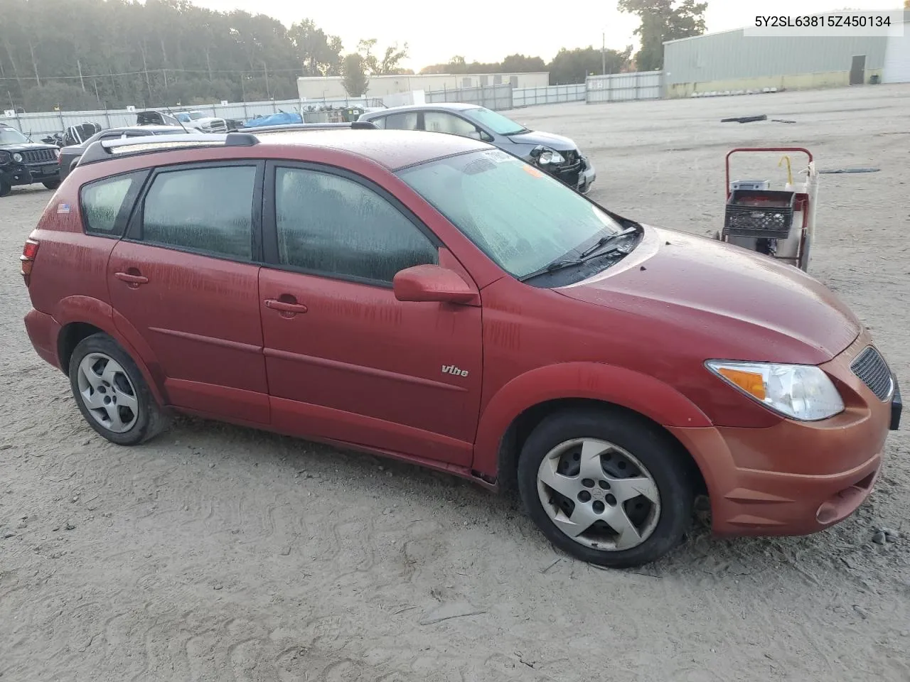 2005 Pontiac Vibe VIN: 5Y2SL63815Z450134 Lot: 77166104