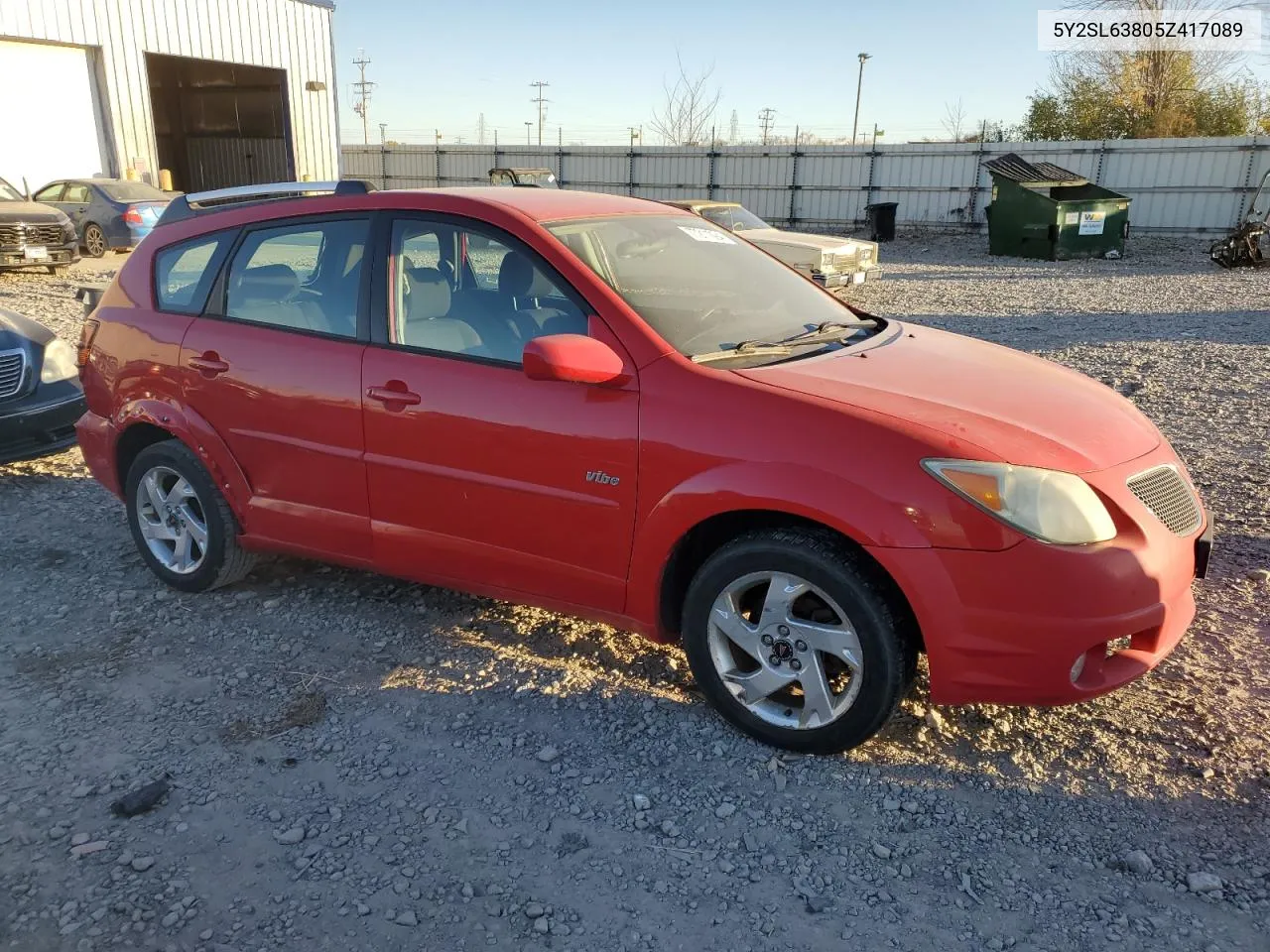 2005 Pontiac Vibe VIN: 5Y2SL63805Z417089 Lot: 77211094