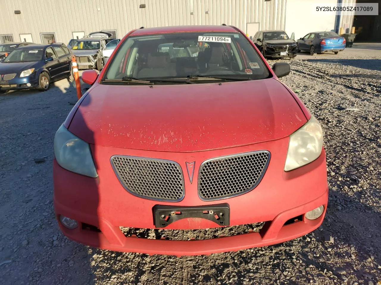 2005 Pontiac Vibe VIN: 5Y2SL63805Z417089 Lot: 77211094