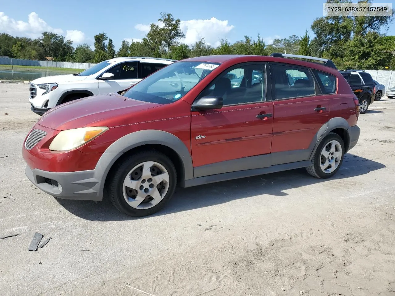 2005 Pontiac Vibe VIN: 5Y2SL638X5Z457549 Lot: 77574464