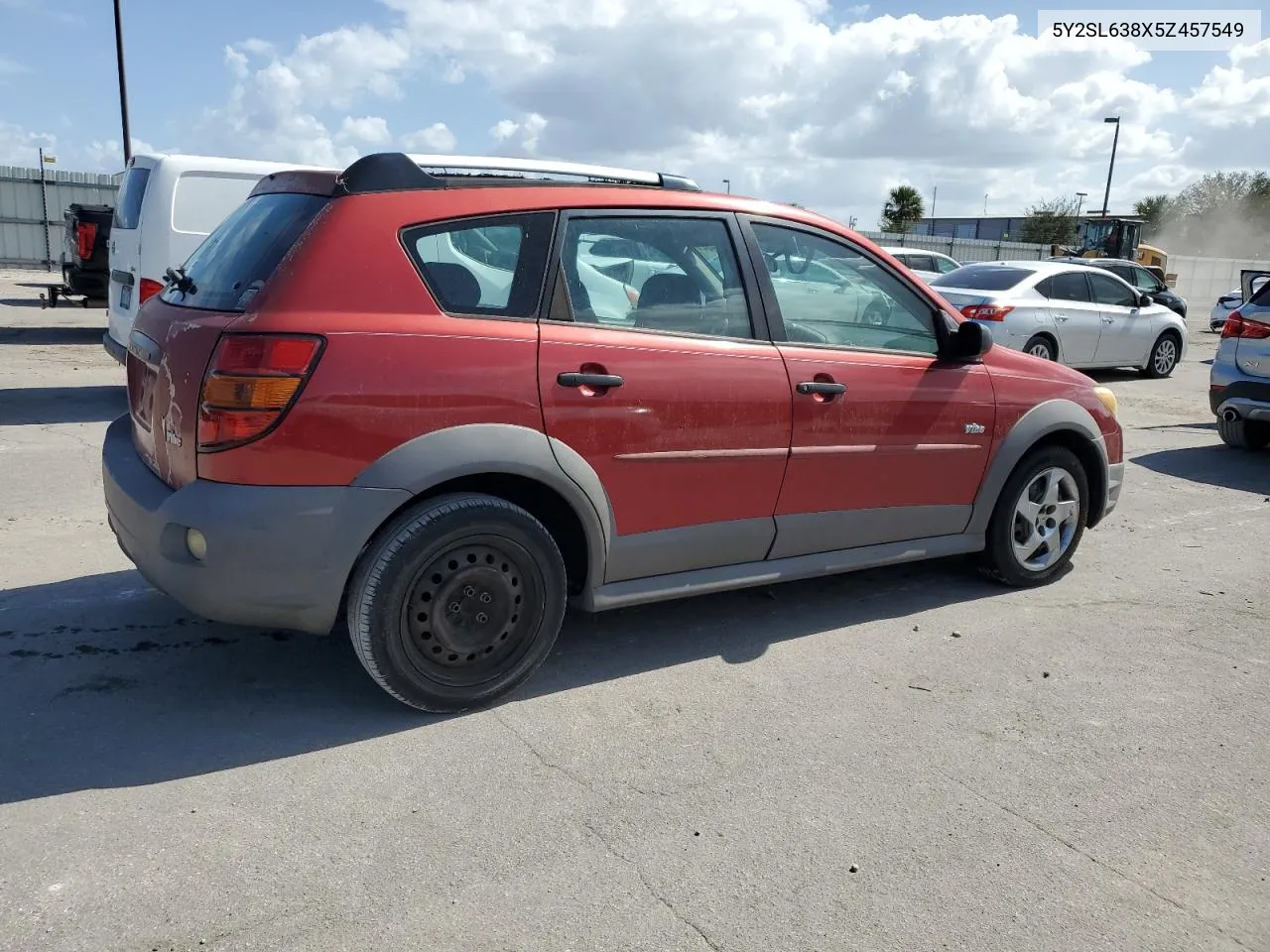 2005 Pontiac Vibe VIN: 5Y2SL638X5Z457549 Lot: 77574464