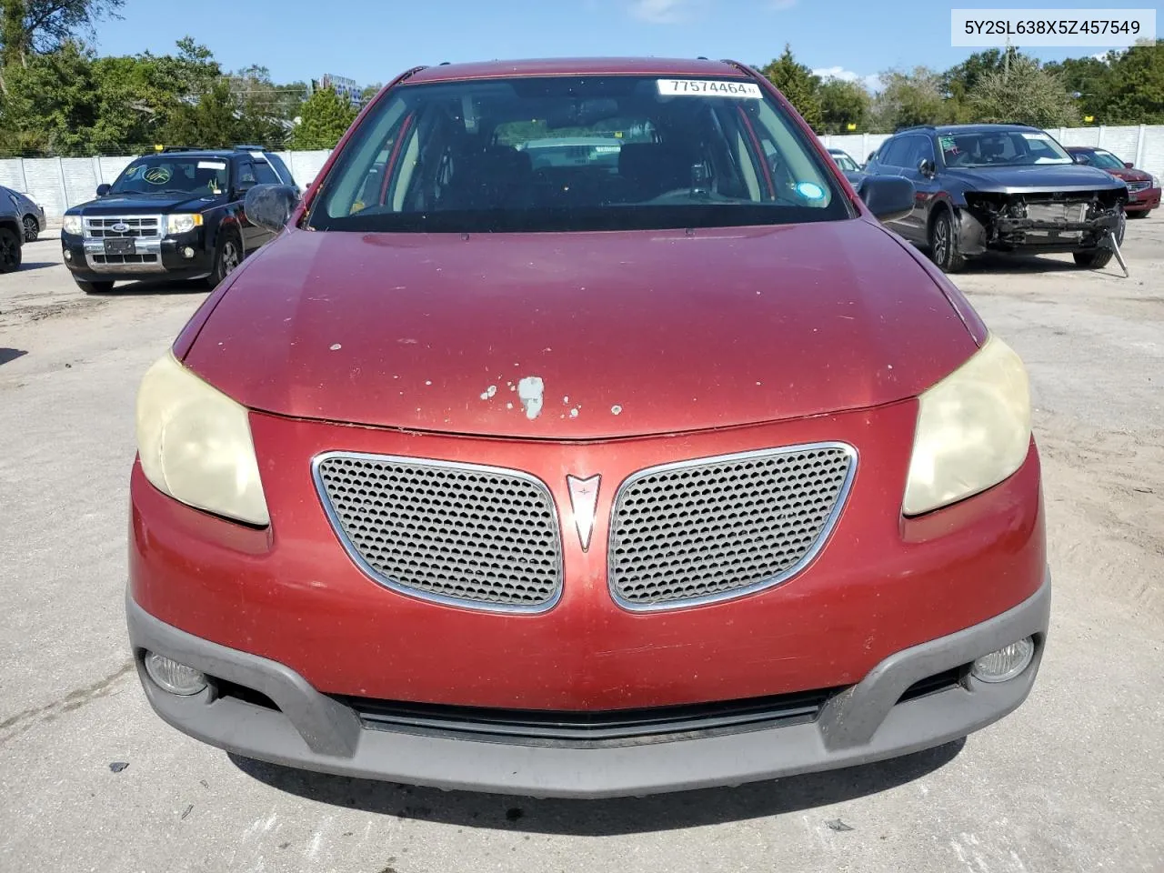 2005 Pontiac Vibe VIN: 5Y2SL638X5Z457549 Lot: 77574464