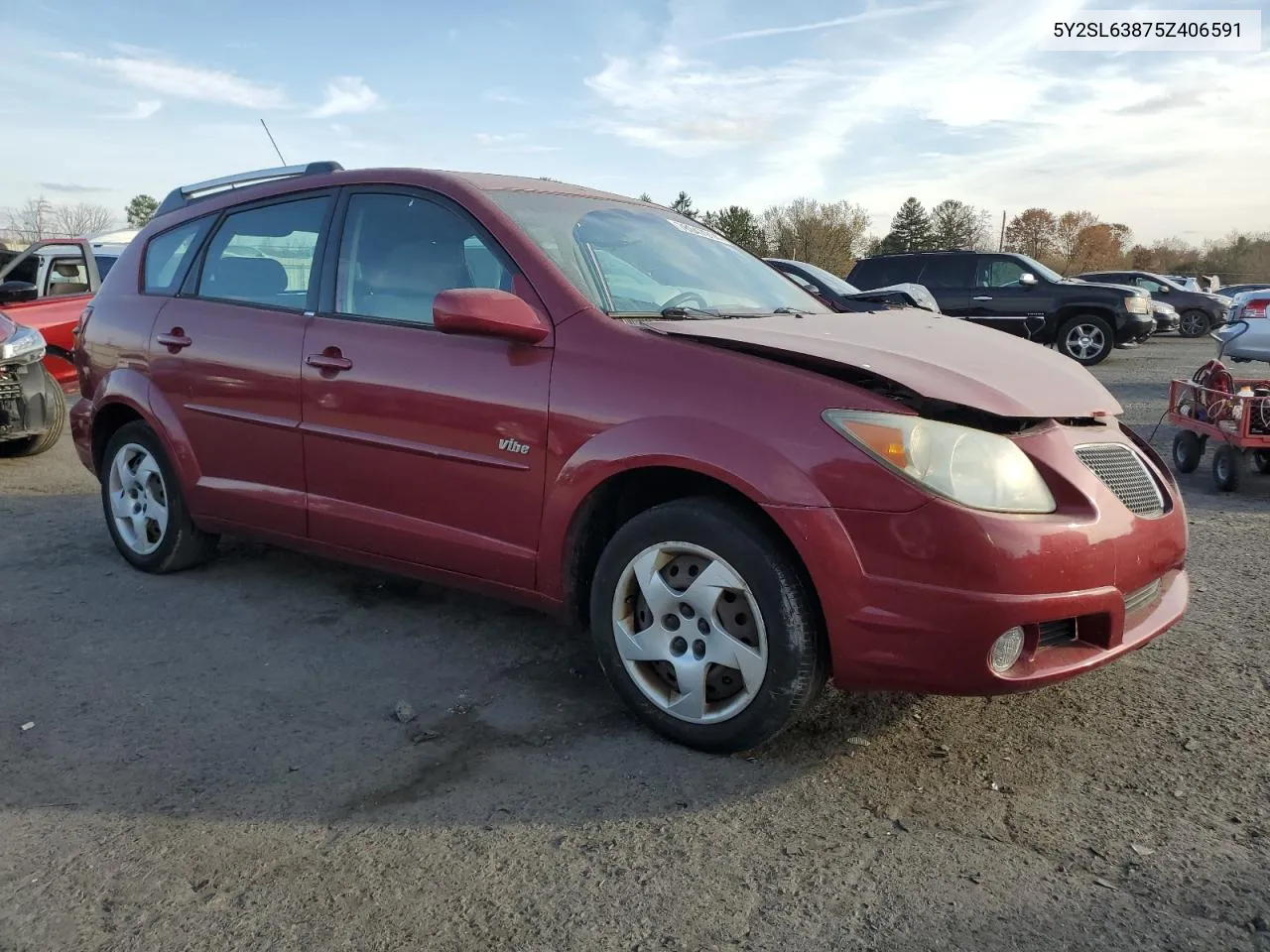 2005 Pontiac Vibe VIN: 5Y2SL63875Z406591 Lot: 78047014