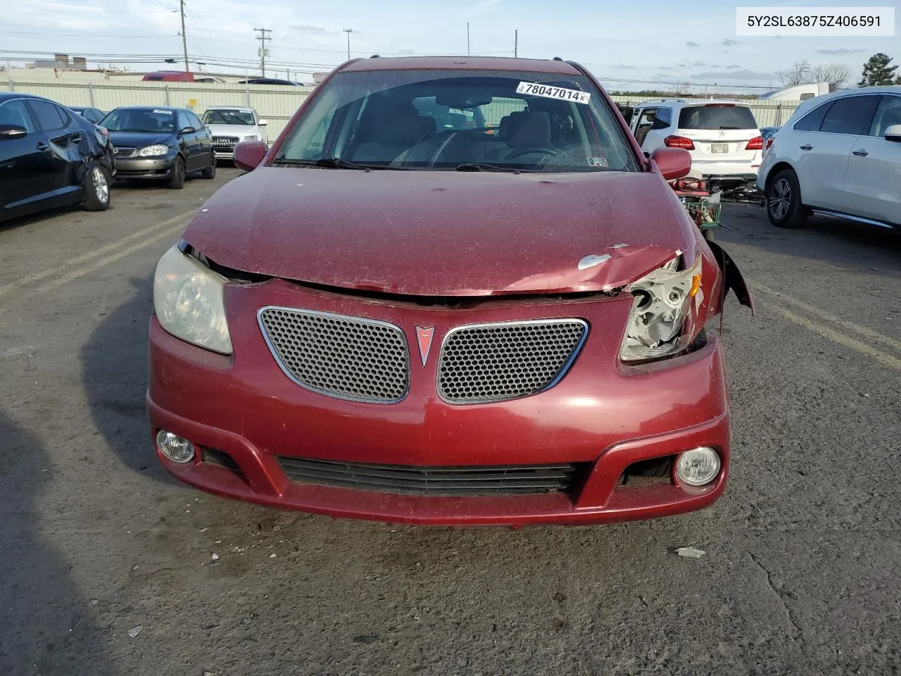 2005 Pontiac Vibe VIN: 5Y2SL63875Z406591 Lot: 78047014