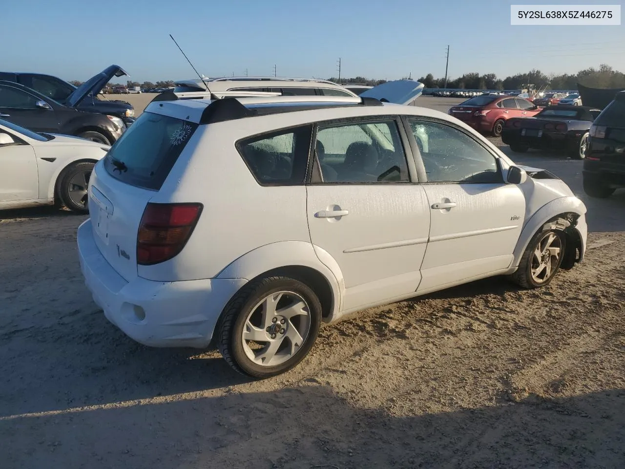 2005 Pontiac Vibe VIN: 5Y2SL638X5Z446275 Lot: 78610614