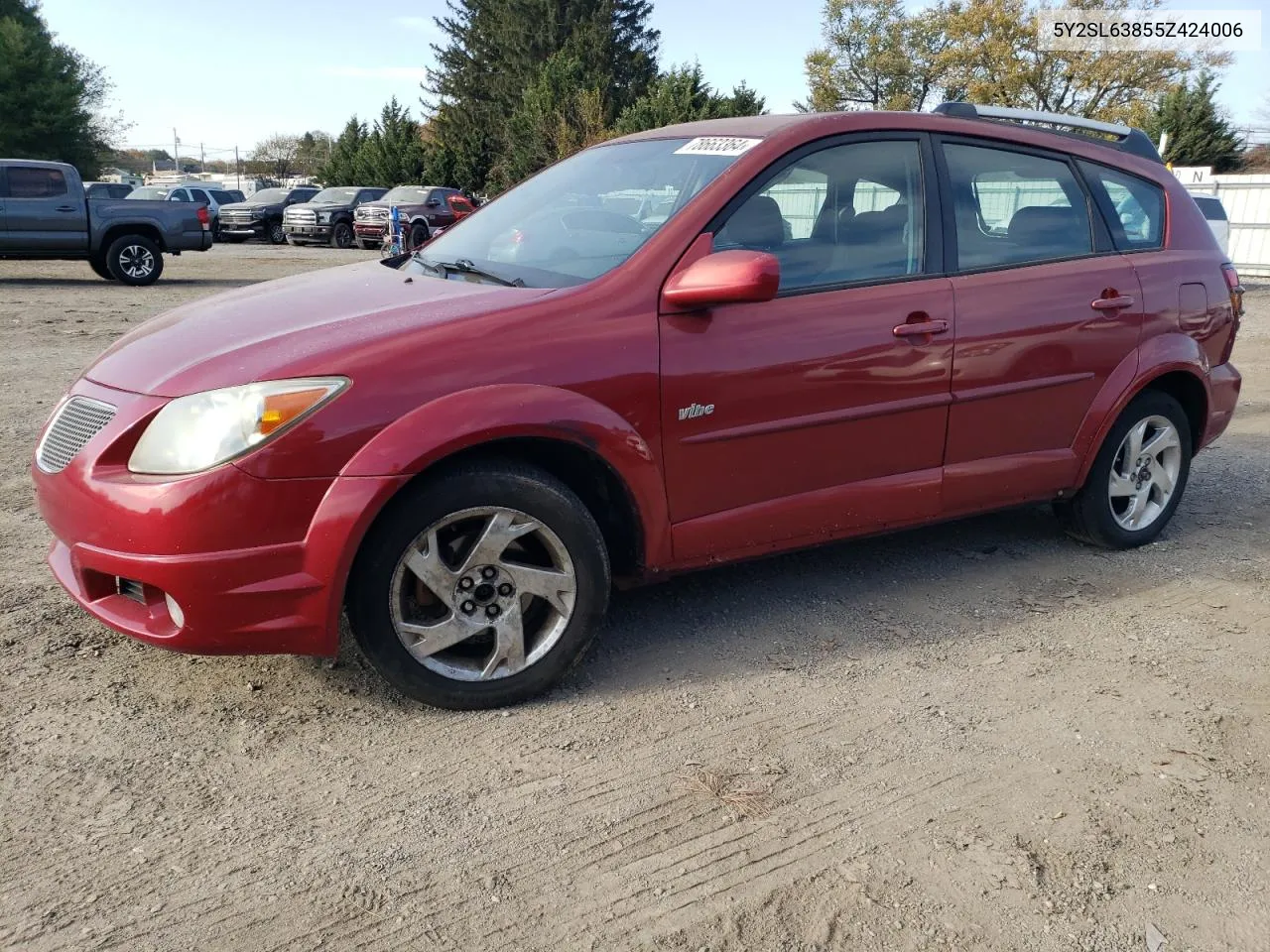 2005 Pontiac Vibe VIN: 5Y2SL63855Z424006 Lot: 78663364