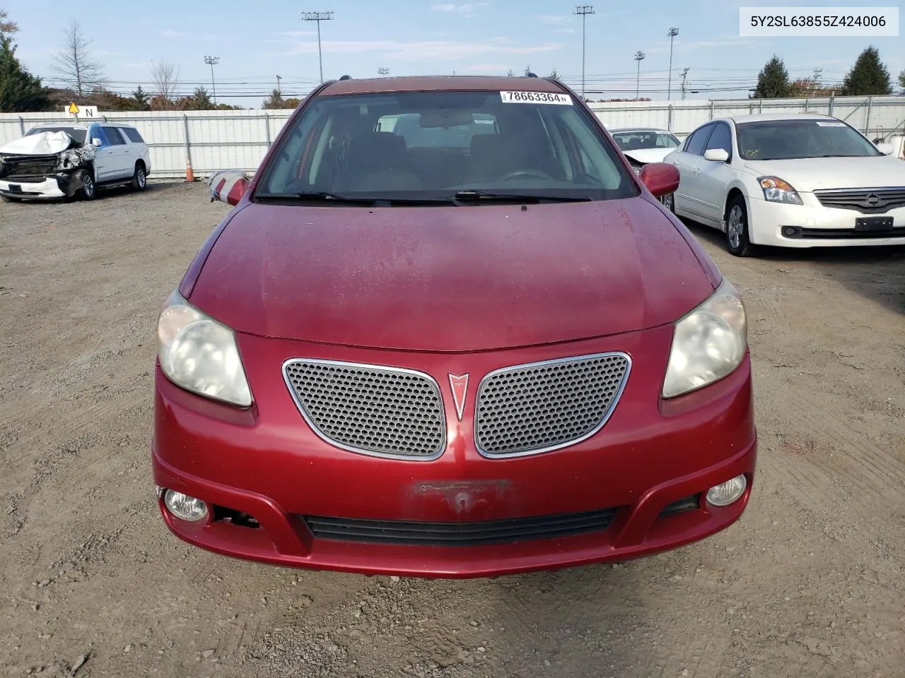 2005 Pontiac Vibe VIN: 5Y2SL63855Z424006 Lot: 78663364