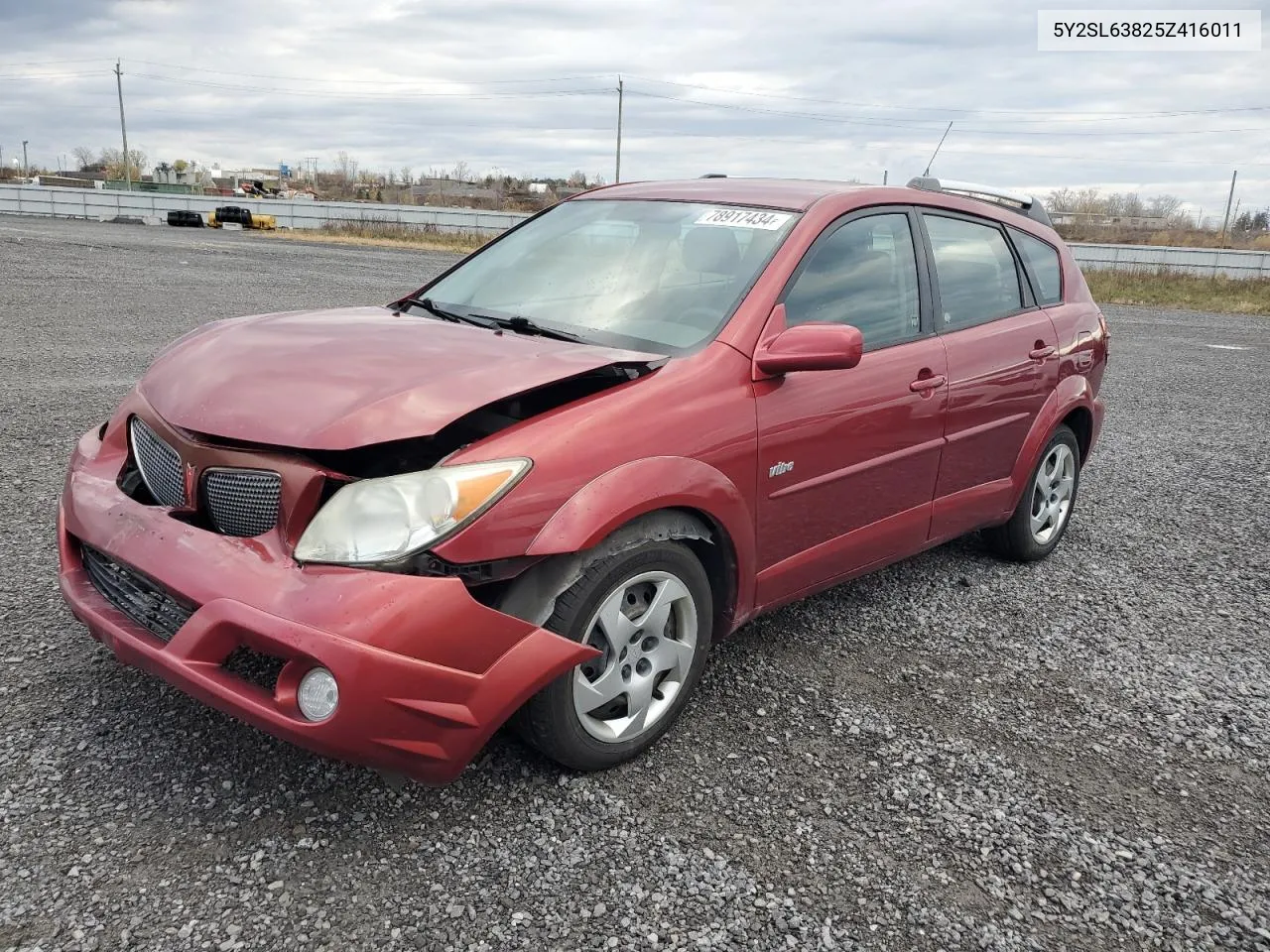 2005 Pontiac Vibe VIN: 5Y2SL63825Z416011 Lot: 78917434