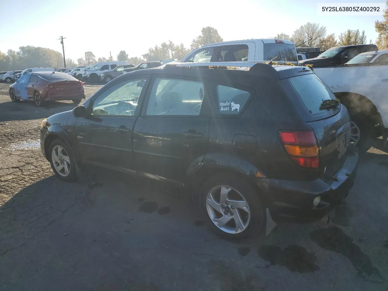 2005 Pontiac Vibe VIN: 5Y2SL63805Z400292 Lot: 79676704