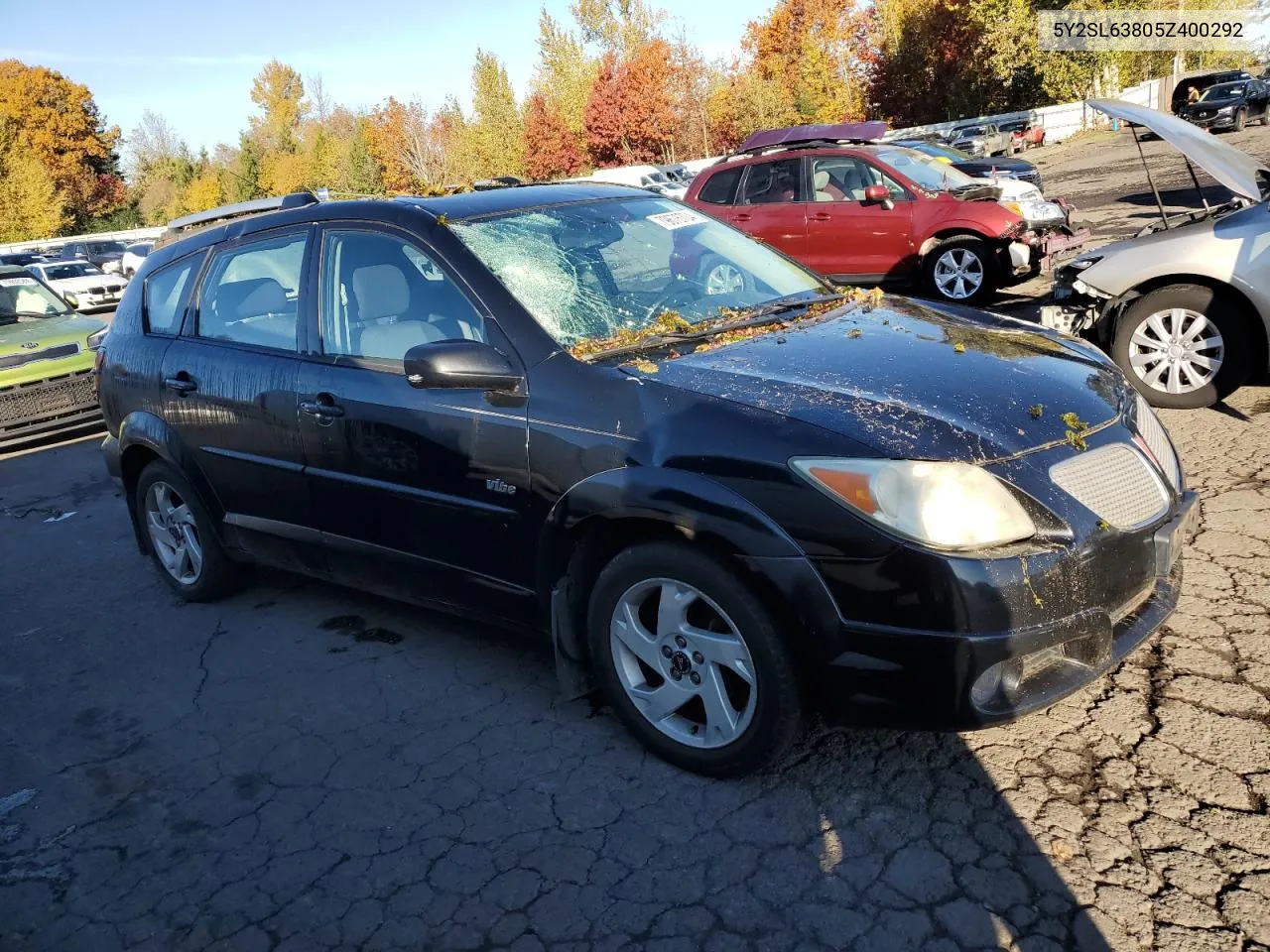 2005 Pontiac Vibe VIN: 5Y2SL63805Z400292 Lot: 79676704