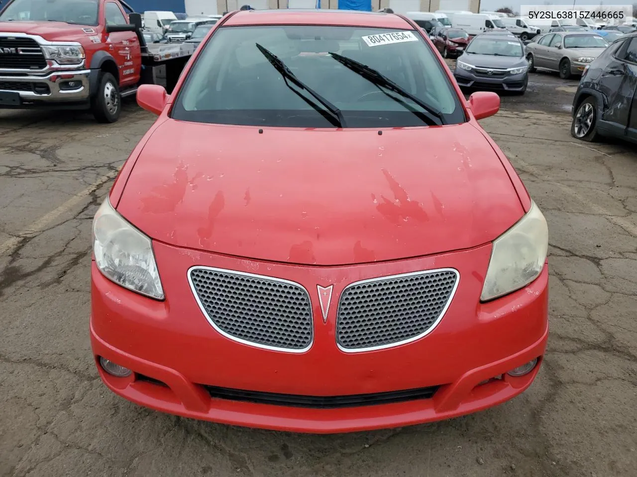 2005 Pontiac Vibe VIN: 5Y2SL63815Z446665 Lot: 80417654