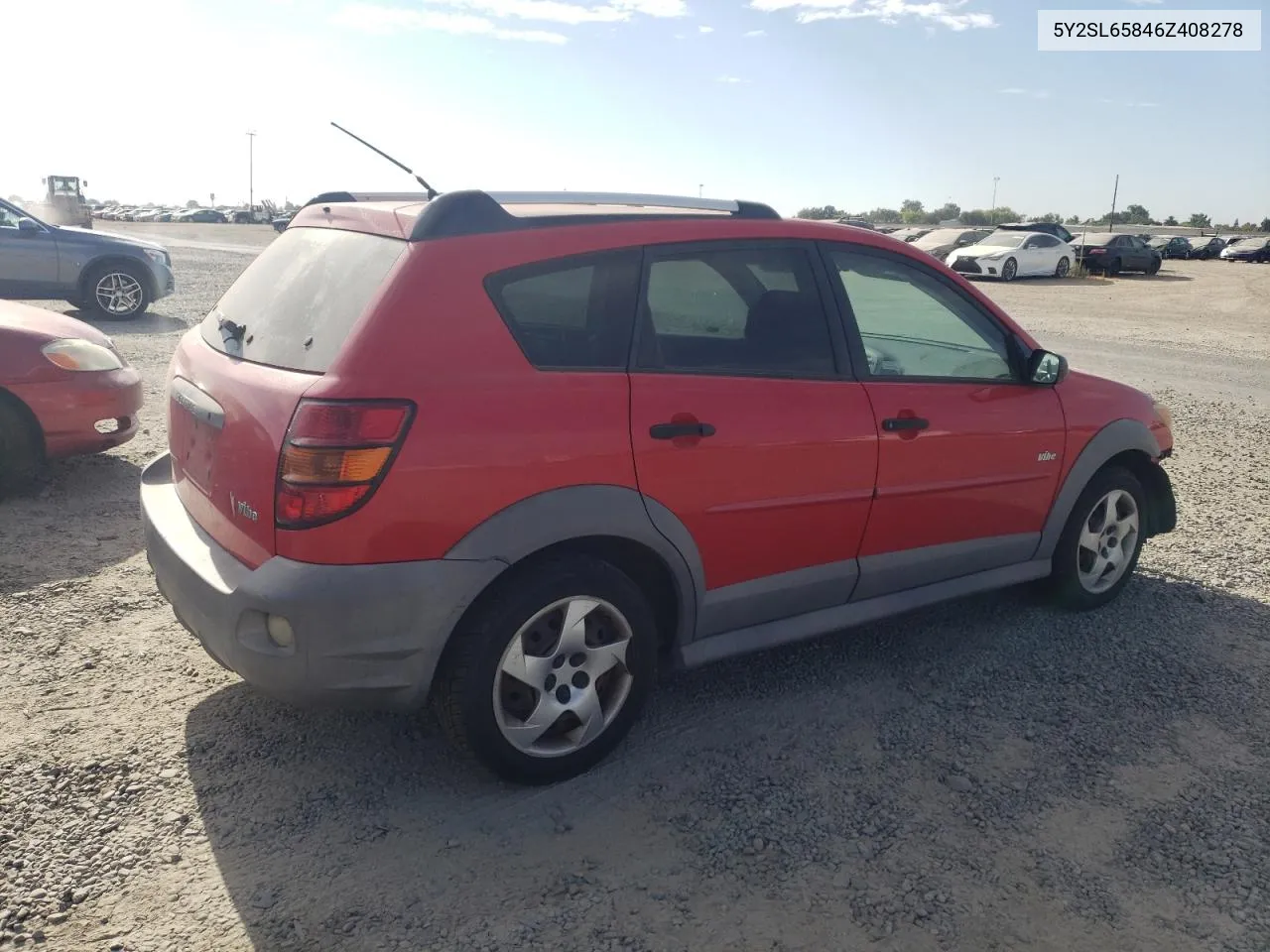 2006 Pontiac Vibe VIN: 5Y2SL65846Z408278 Lot: 66615554