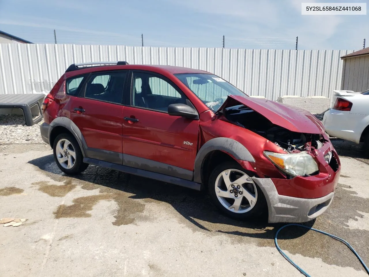 2006 Pontiac Vibe VIN: 5Y2SL65846Z441068 Lot: 69146514