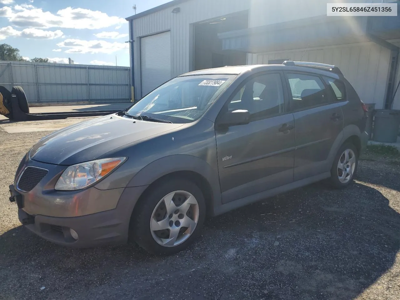 2006 Pontiac Vibe VIN: 5Y2SL65846Z451356 Lot: 73327984