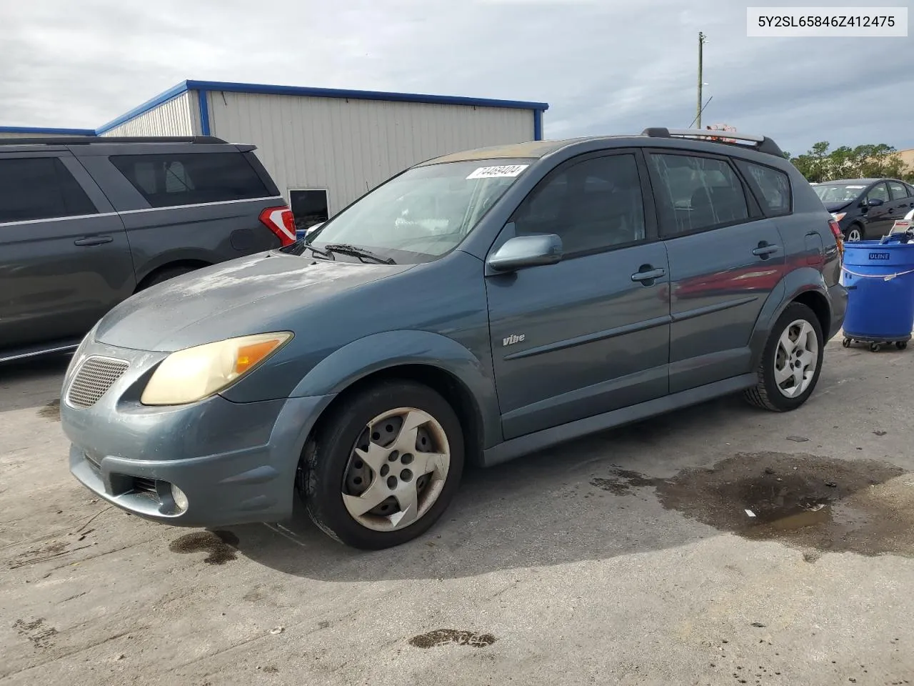 2006 Pontiac Vibe VIN: 5Y2SL65846Z412475 Lot: 74469404