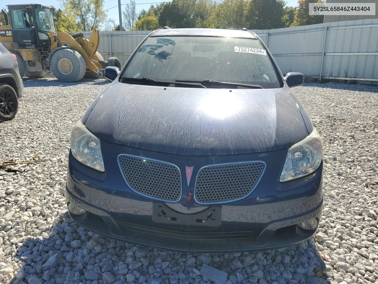 2006 Pontiac Vibe VIN: 5Y2SL65846Z443404 Lot: 75274234